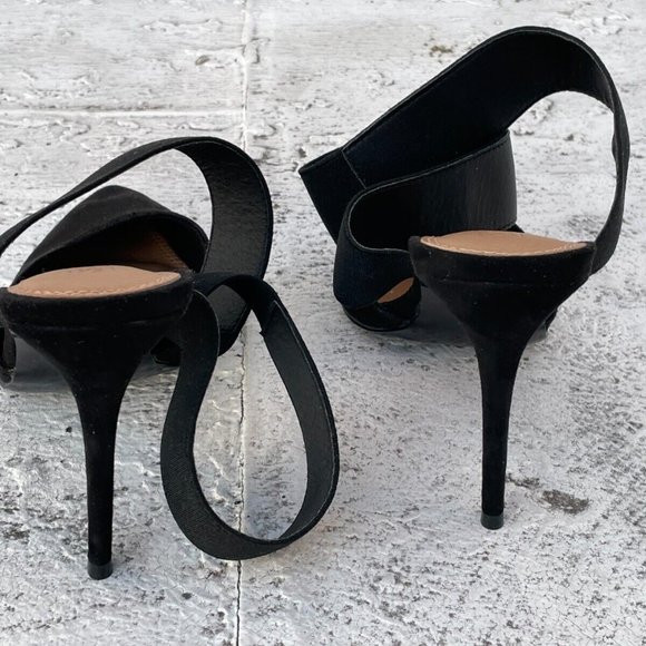 Asos Women Shoes Black All Man Made Upper Pump Sandal Size 5UK 7US - Picture 5 of 7